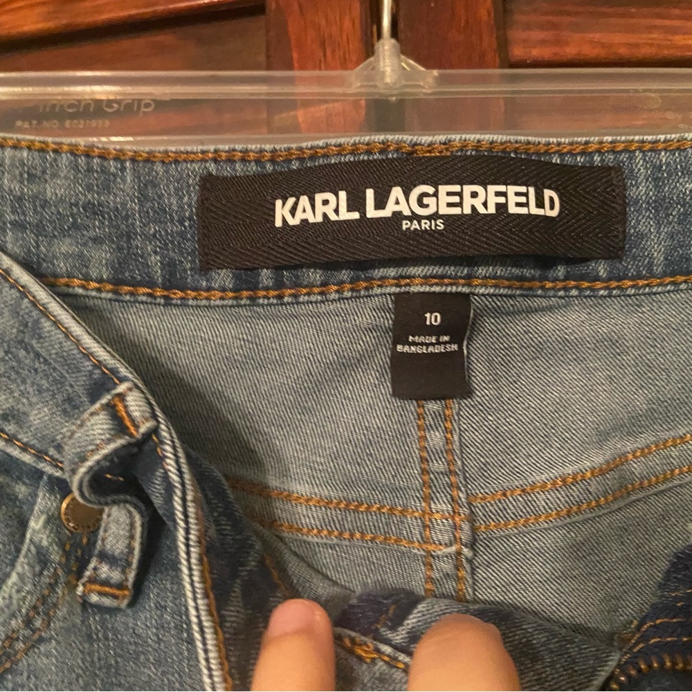 Karl Lagerfeld Jeans with Embroidered Accents - Picture 3 of 6